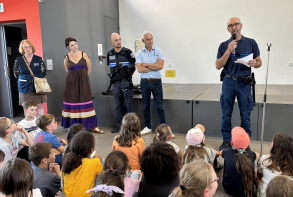 Présentation du permis piéton par Emmanuel Durand, policier municipal.