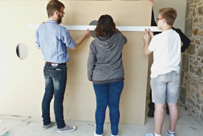 Fabrication d'un décor "passe tête" sur le thème de Star Wars