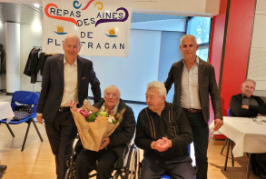 Actualité : les doyens du repas des aînés en compagnie de Rémy Moulin et Bruno Beuzit 10 octobre 2024