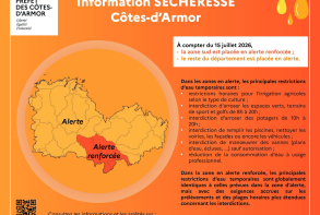 Visuel et recommandations alerte sécheresse 15 juillet 2026
