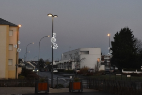 Photo candélabre centre-ville
