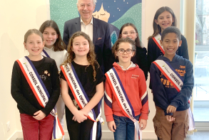 Enfants CME + Maire voeux 2024