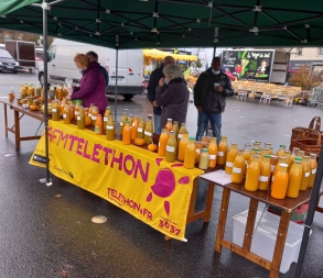 Annonce vente soupe Téléthon Biaux jardins décembre 2023