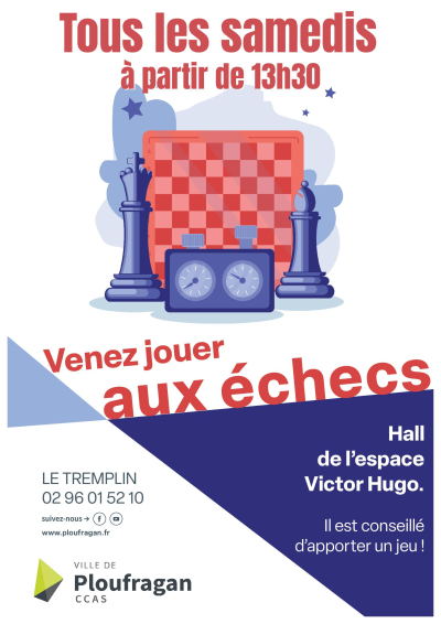 Agenda affiche jeux d'echec samedis