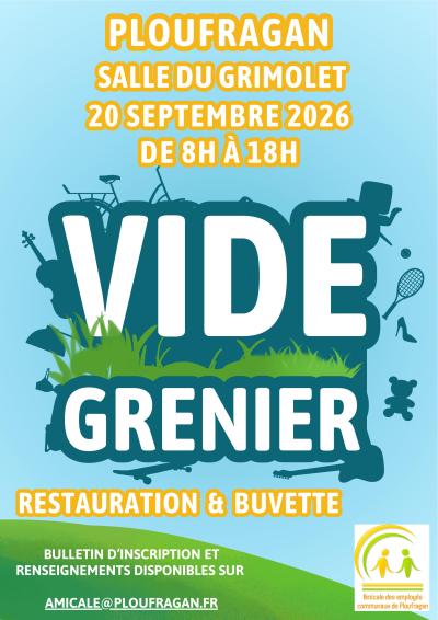 Agenda affiche vide grenier amicale 20 septembre