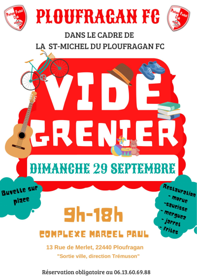Affiche vide grenier PFC 29 sept 24