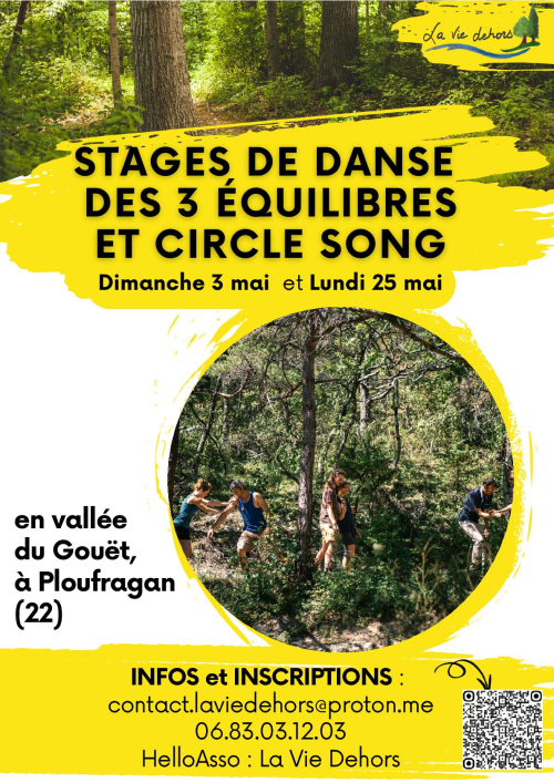 Agenda affiche stage danse et chant bivouac mai 26