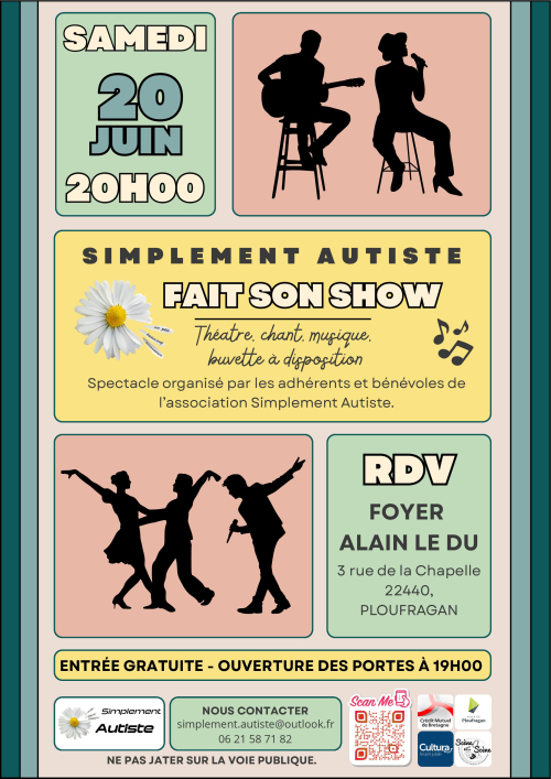 Agenda affiche évènement simplement autiste