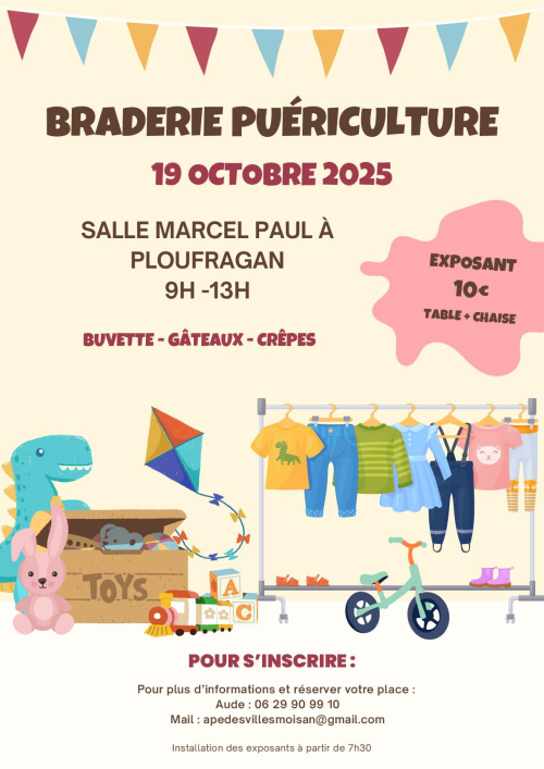 Agenade affiche braderie puericulture 19 octobre 25