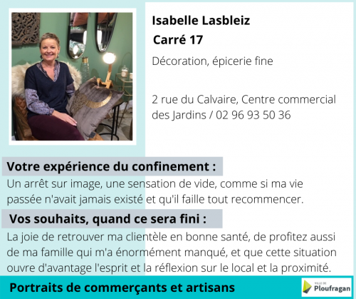 Actualité : portraits de commerçants Carré 17 mai 2020