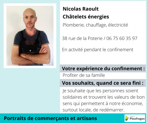 Actualité : portraits de commerçants Châtelets énergies avril 2020