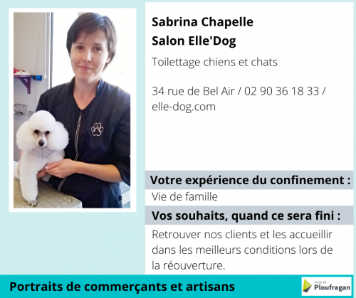Actualité : portraits de commerçants Elle'Dog avril 2020