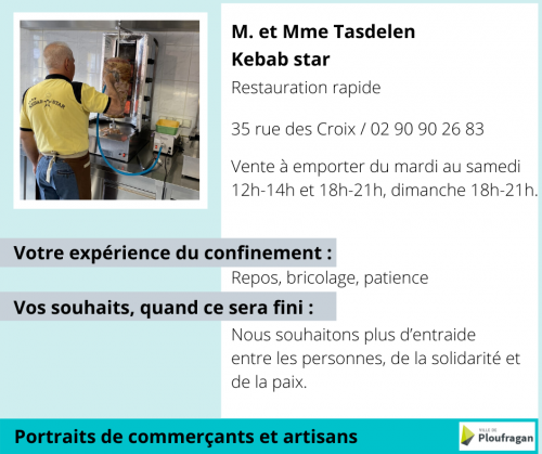 Actualité : portraits de commerçants Kebab star avril 2020