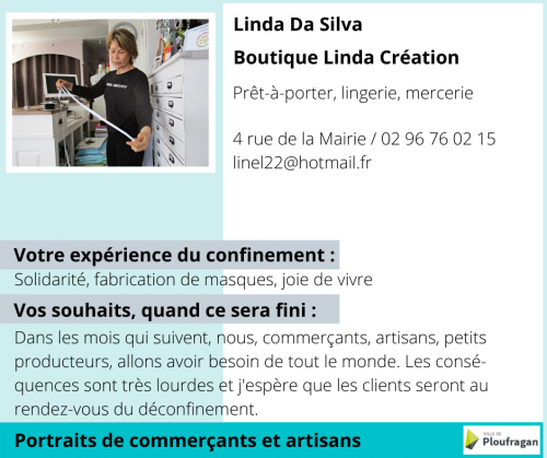 Actualité : portraits de commerçants Linda création mai 2020