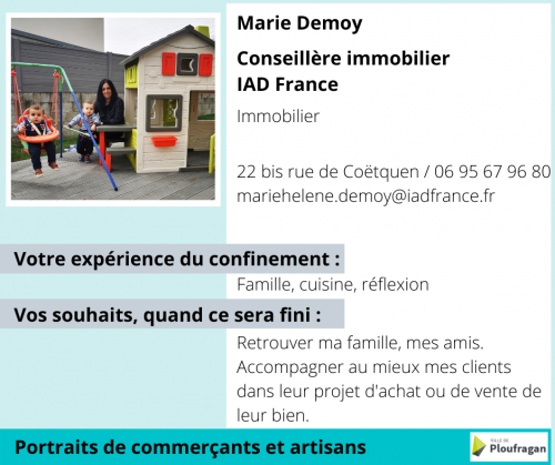 Actualité : portraits de commerçants Marie Demoy immobilier mai 2020