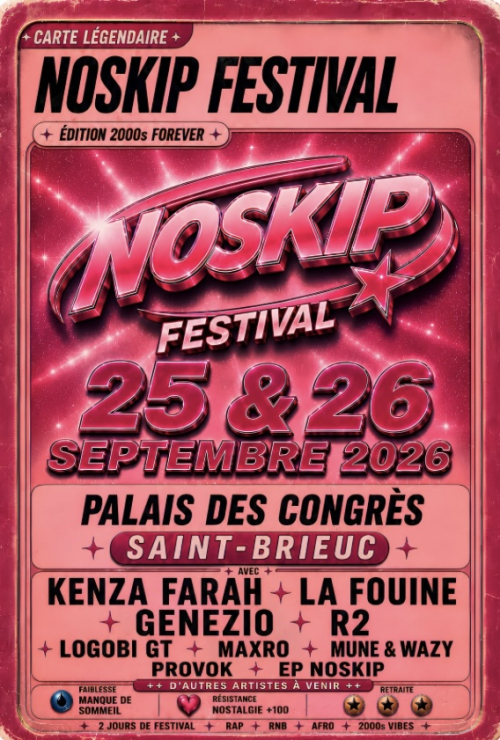 Affiche noskip festival 25-26 sept 26