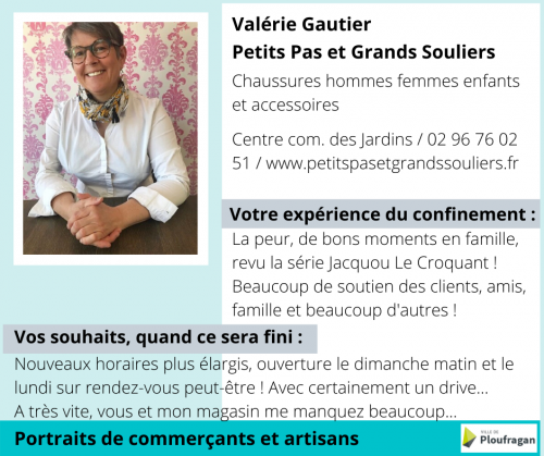 Actualité : portraits de commerçants Petits Pas et Grands Souliers mai 2020