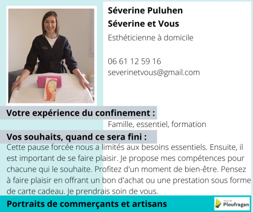 Actualité : portraits de commerçants Séverine et vous mai 2020