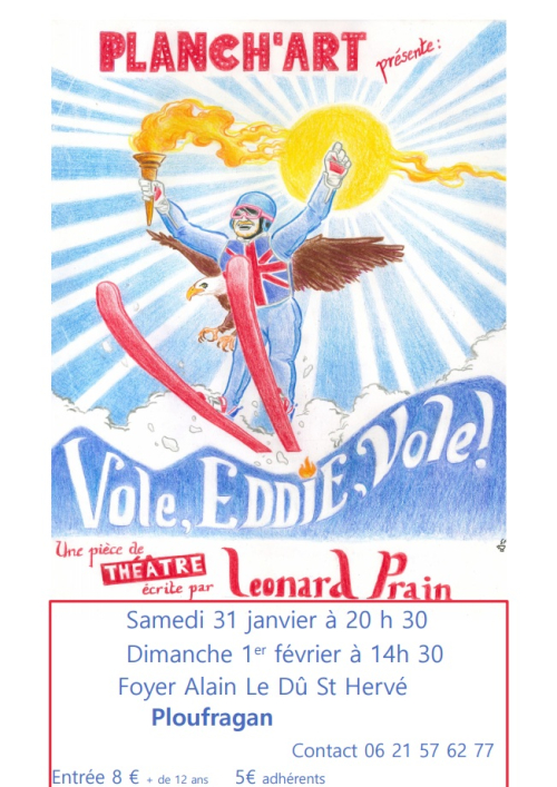 Agenda affiche theatre "vole,eddie,vole" 31 jen 26