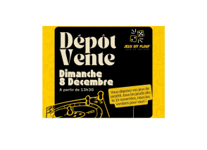 Agenda Dépot vente jeudi Plouf 8 déc 2024