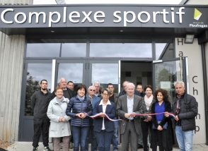 Actualité sports : inauguration sas et salles avril 2018 coupe du ruban