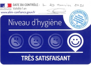 Actualité : niveau de confiance hygiène restaurant scolaire janvier 2021