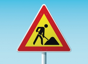 Illustration panneau travaux voirie réseaux transports travaux
