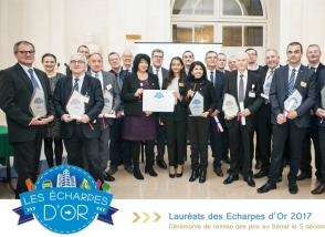 Actualité Echarpes d'or photo de groupe au Sénat 5 décembre 2017