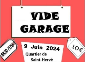 Agenda vide garage St-Hervé 9 juin 2024