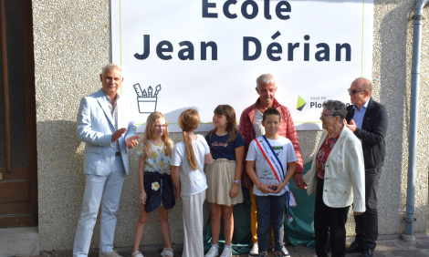 Actualité : dévoilement de la plaque de l'école Jean Dérian 25 septembre 2026