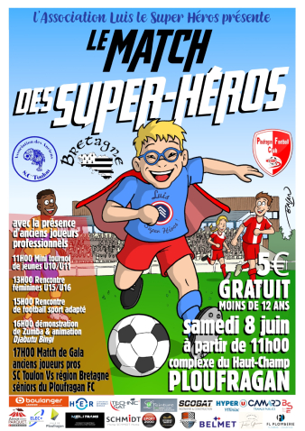 affiche match super heros