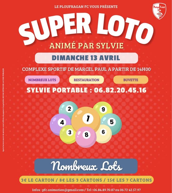 Agenda affiche super loto pfc 13 avril 25