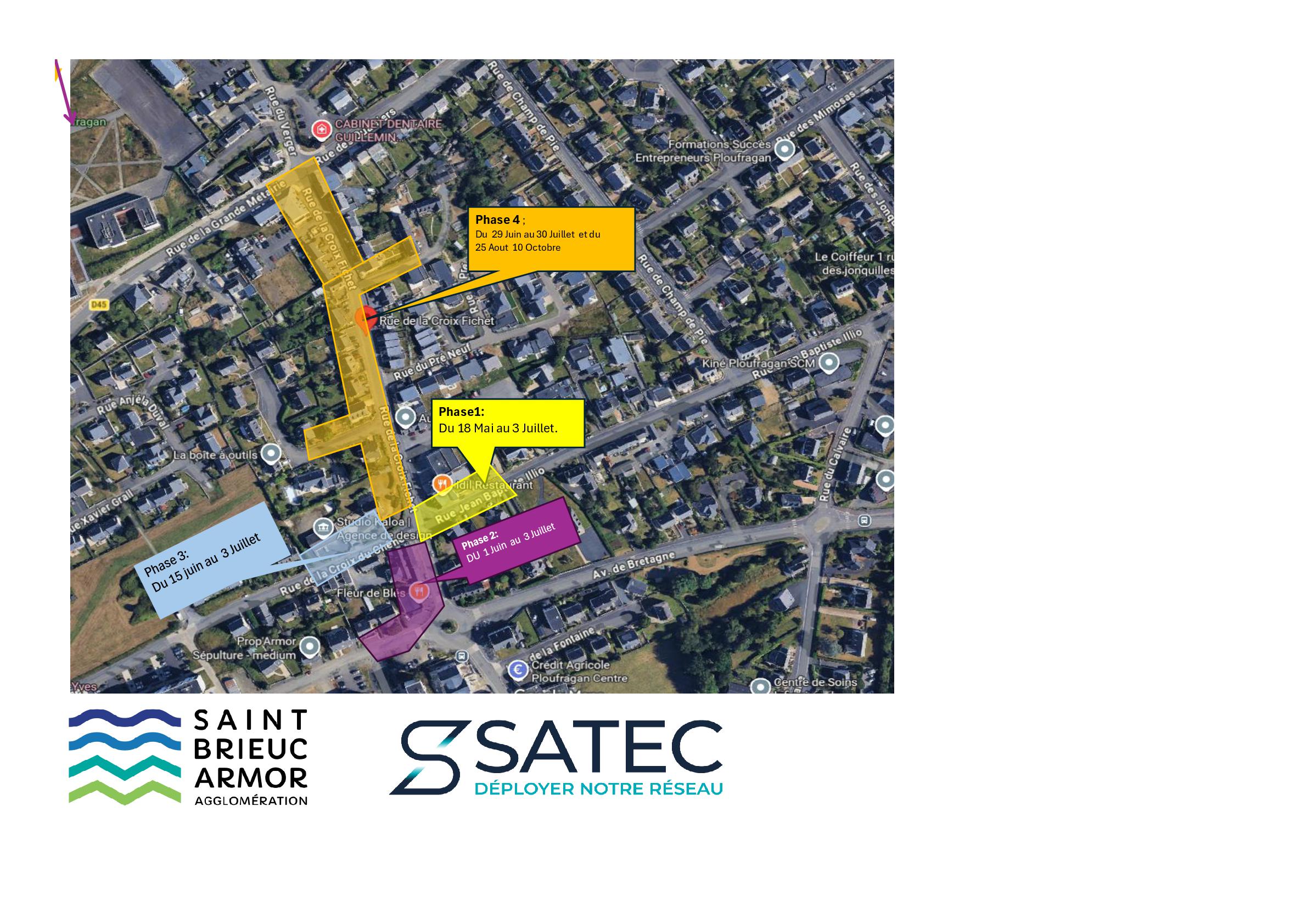 Plan des travaux du 18 mai au 10 octobre 2026