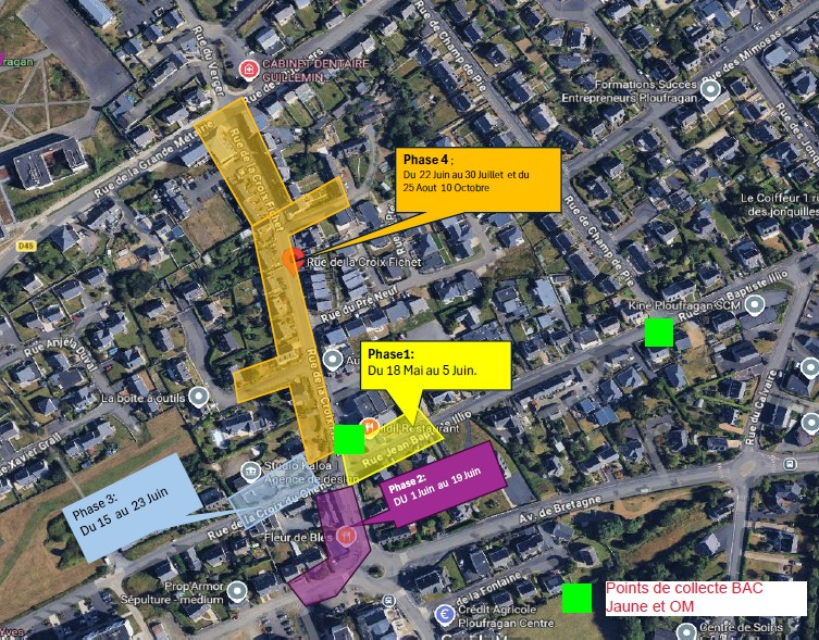Plan des travaux du 18 mai au 10 octobre 2026